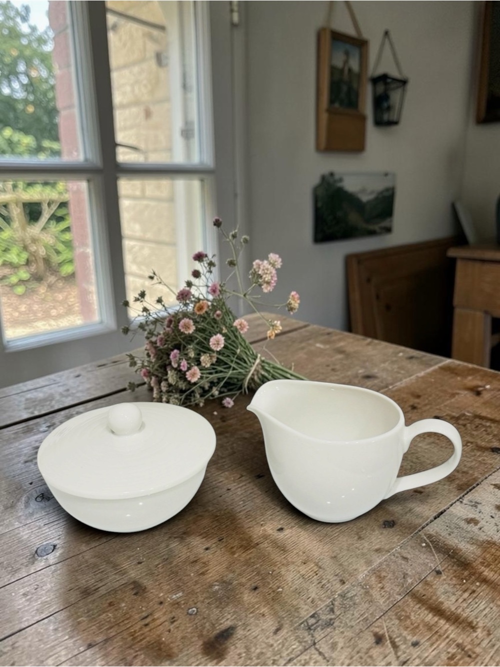 Royal Doulton Gordon Ramsay Everyday White Porcelain Creamer & Sugar Bowl Set